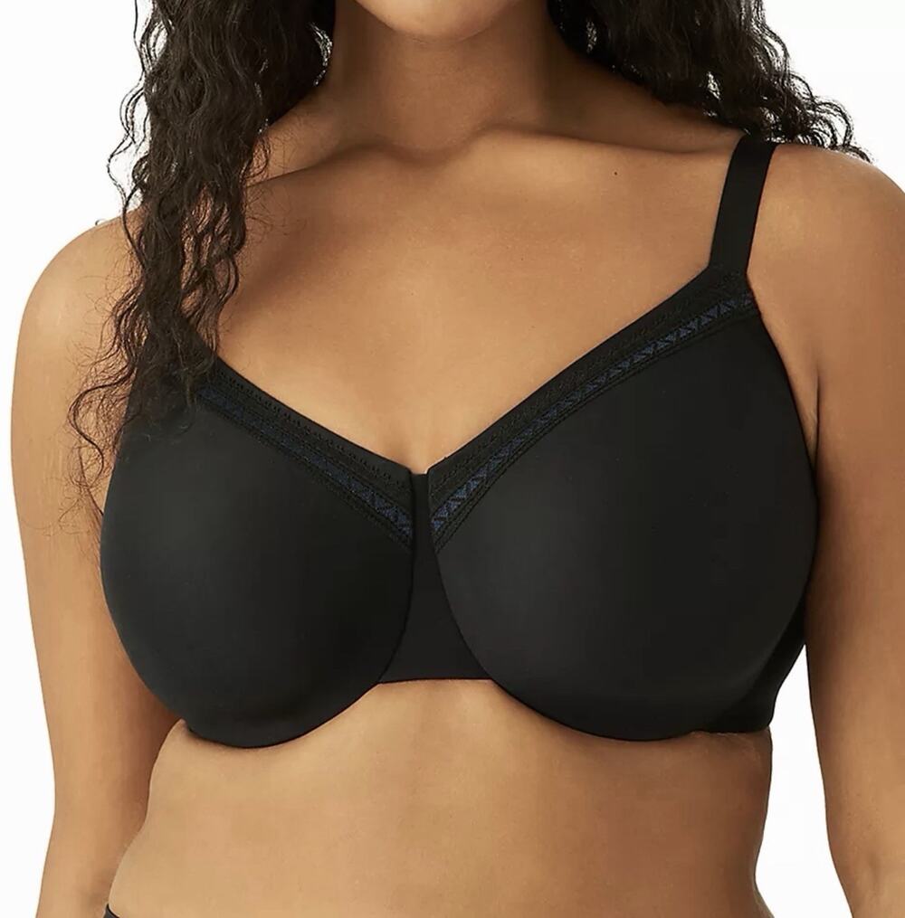 Wacoal 855213 Perfect Primer Full Figure Underwire Bra Black Size 44DD